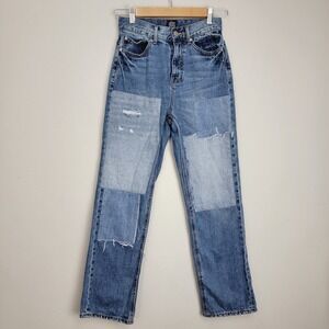 BDG Urban Outfitters Cowboy Jeans Patchwork Denim size 25 Straight Leg High Rise